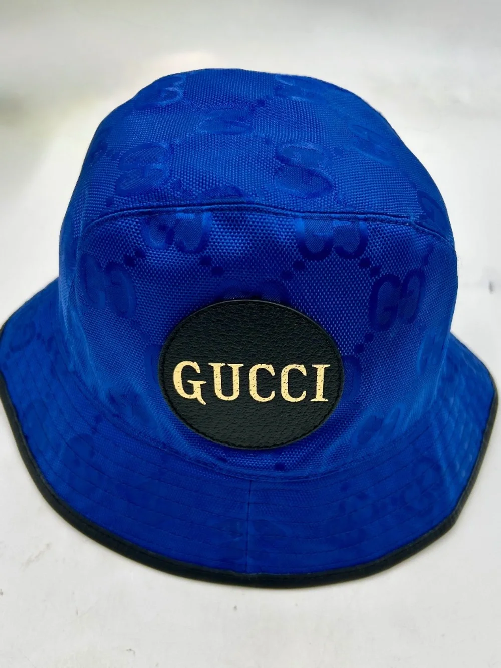 Gucci Blue Monogram Off The Grid Bucket Hat. Size Medium. Made in Italy.